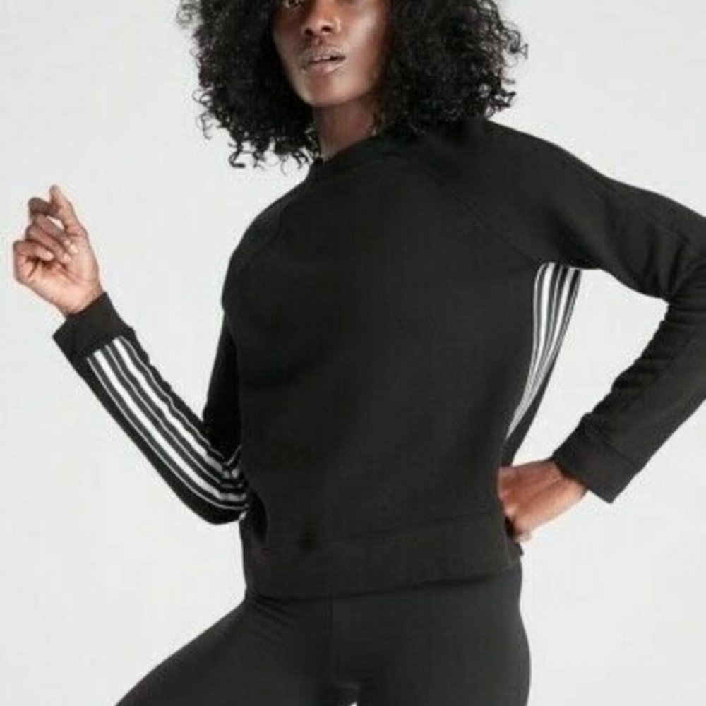 Athleta 24/7 Striped Crew Sweatshirt‎